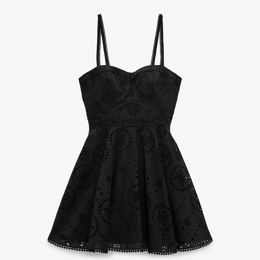 Zara Black Lace Mini Dress